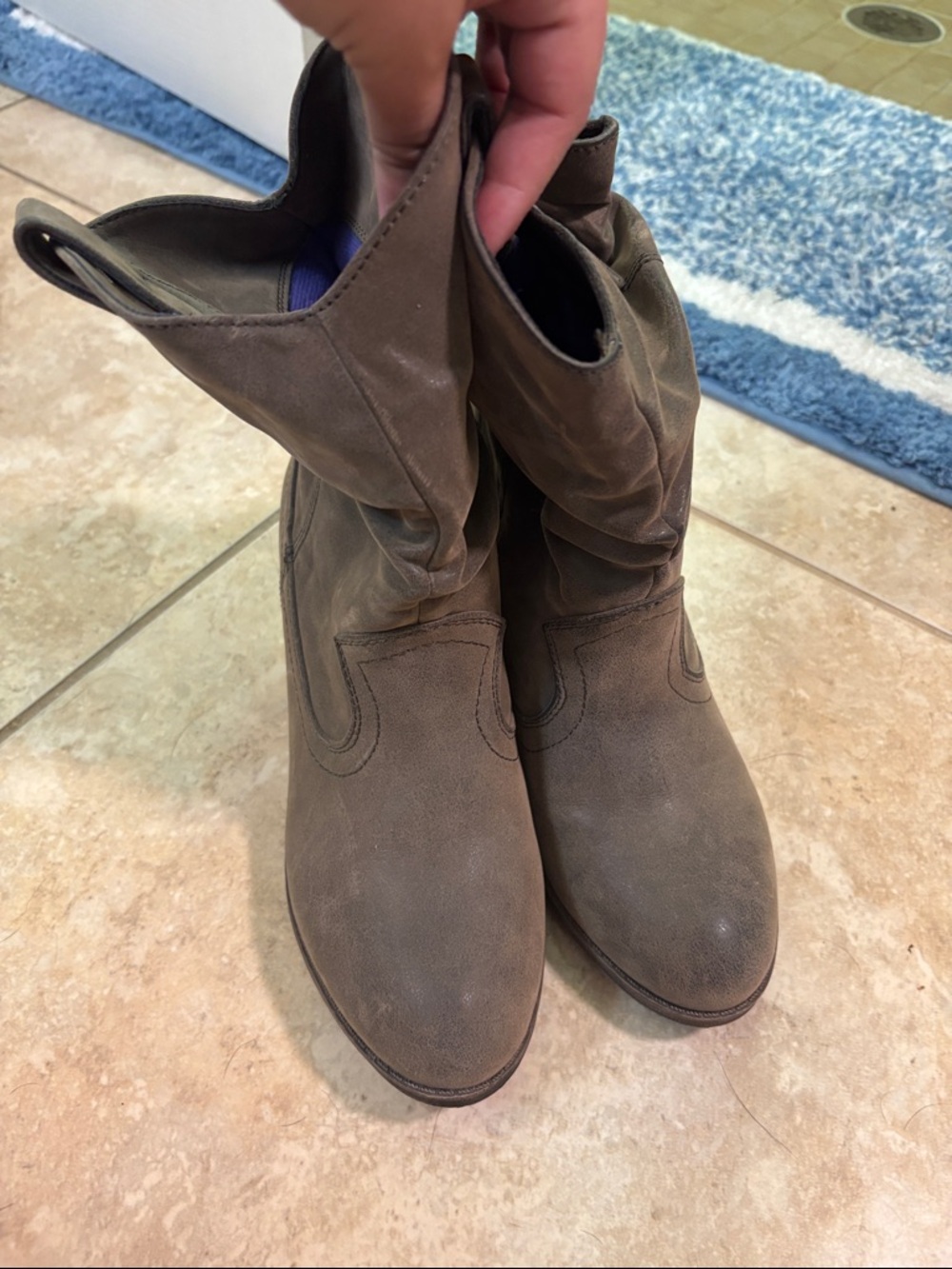 Rocket Dog Taupe Slouchy Suede Ankle Booties